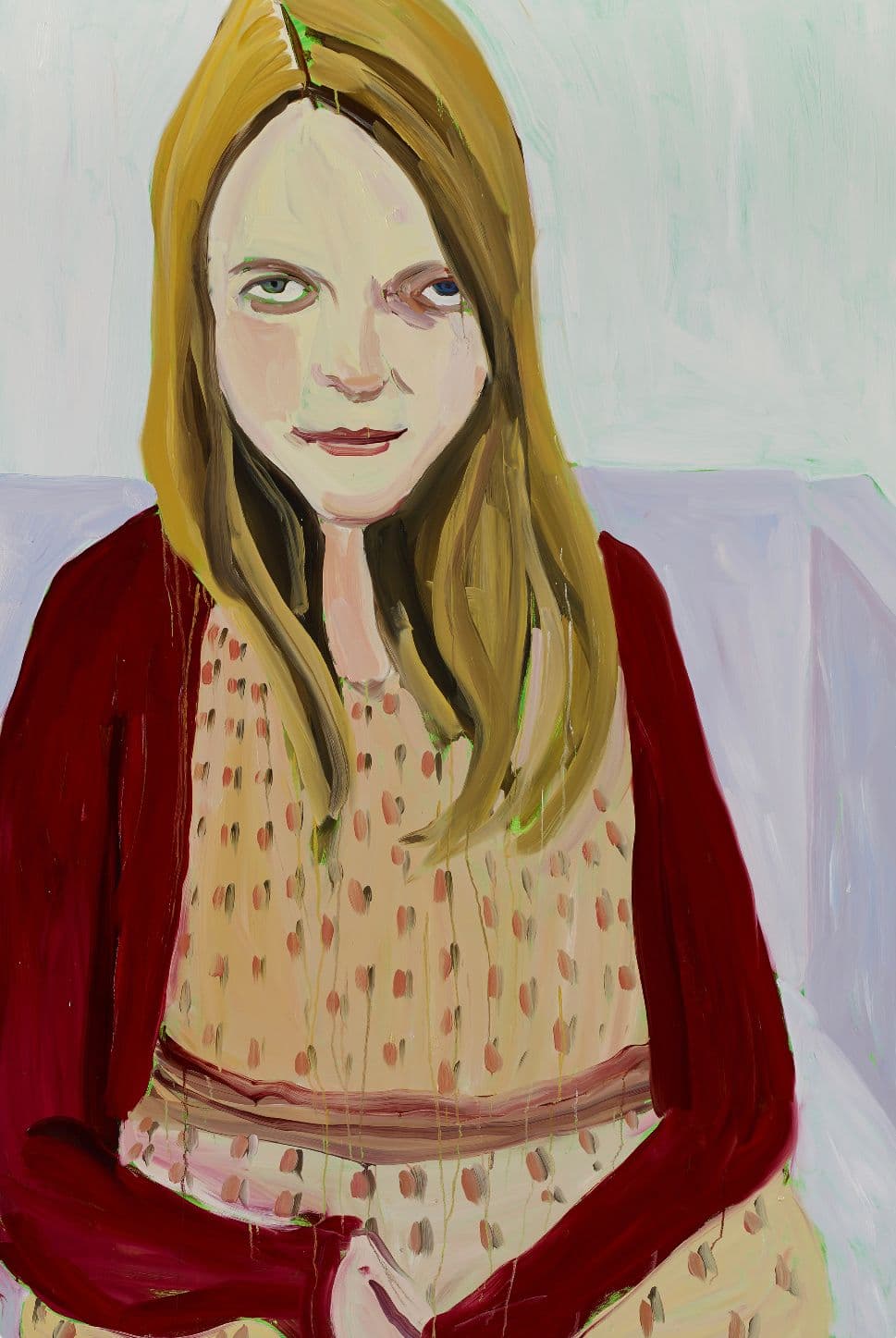 Chantal Joffe, "Magenta Cardigan", 2014 © Chantal Joffe