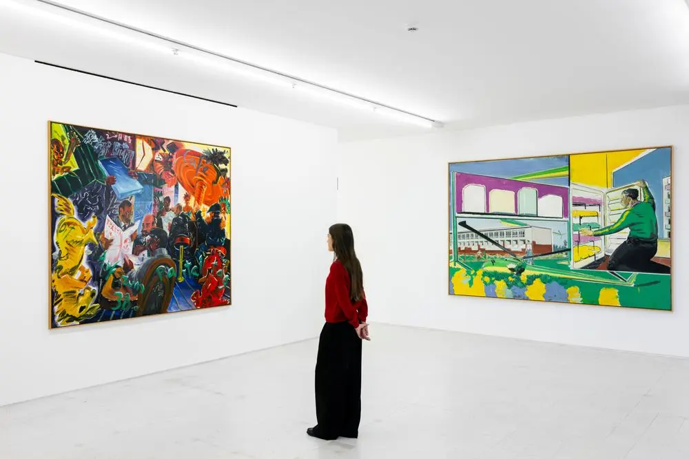 Collezione Maramotti, veduta di sala con opere di: © Jörg Immendorff, © Neo Rauch | ph. Bruno Cattani